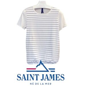 SAINT JAMES Mademoiselle | Nautical Striped Short Sleeve T Shirt Top Blouse